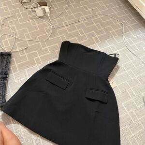 Chic Black Strapless Dress